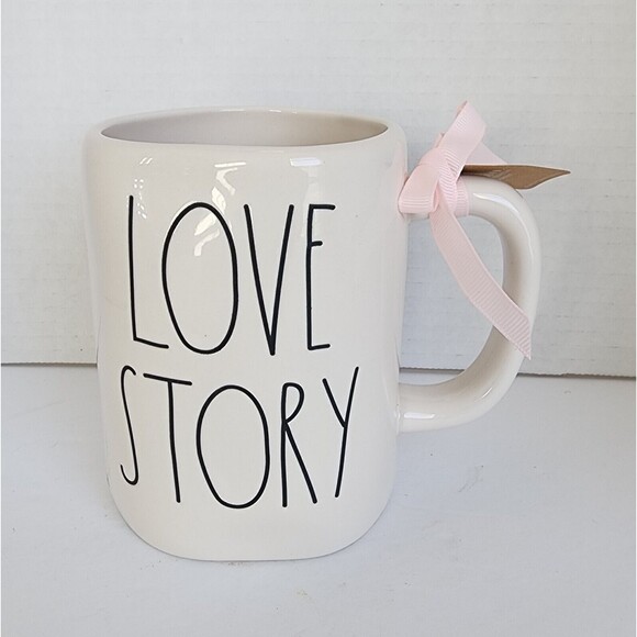 Rae Dunn Disney Ceramic Mug BELLE Princess LOVE STORY Double Sided Artesian New - Picture 1 of 9